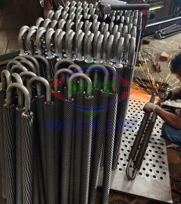 Sử dụng ống tản nhiệt cánh inox tăng hiệu suất cho dây chuyền sấy