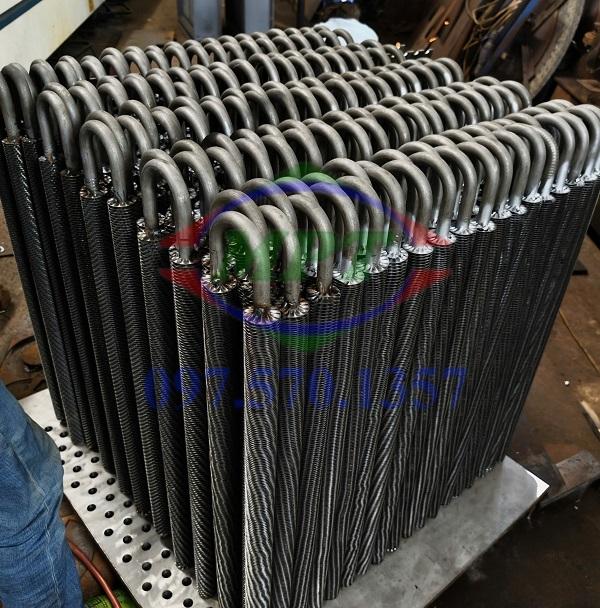 Bộ trao đổi nhiệt calorifer cánh inox cho môi trường sấy ăn mòn cao